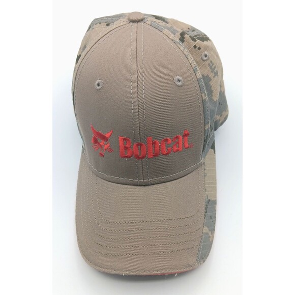 Bobcat Excavators Cap Hat Camo Strapback Embroidered Ripstop Machinery Workwear - Picture 2 of 8